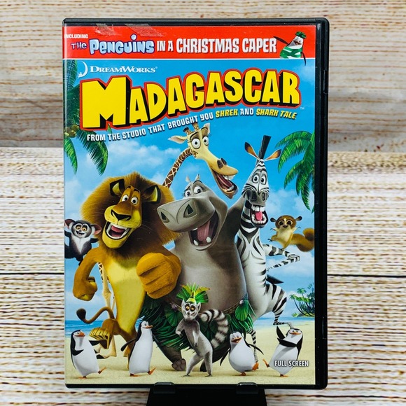 Madagascar [2005‎ DVD] Dreamworks Animation Movie Full Screen Penguins Christmas - Picture 1 of 5